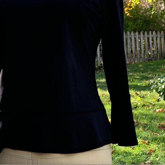 Simpli Black Top with Peplum - Picture 6 of 10